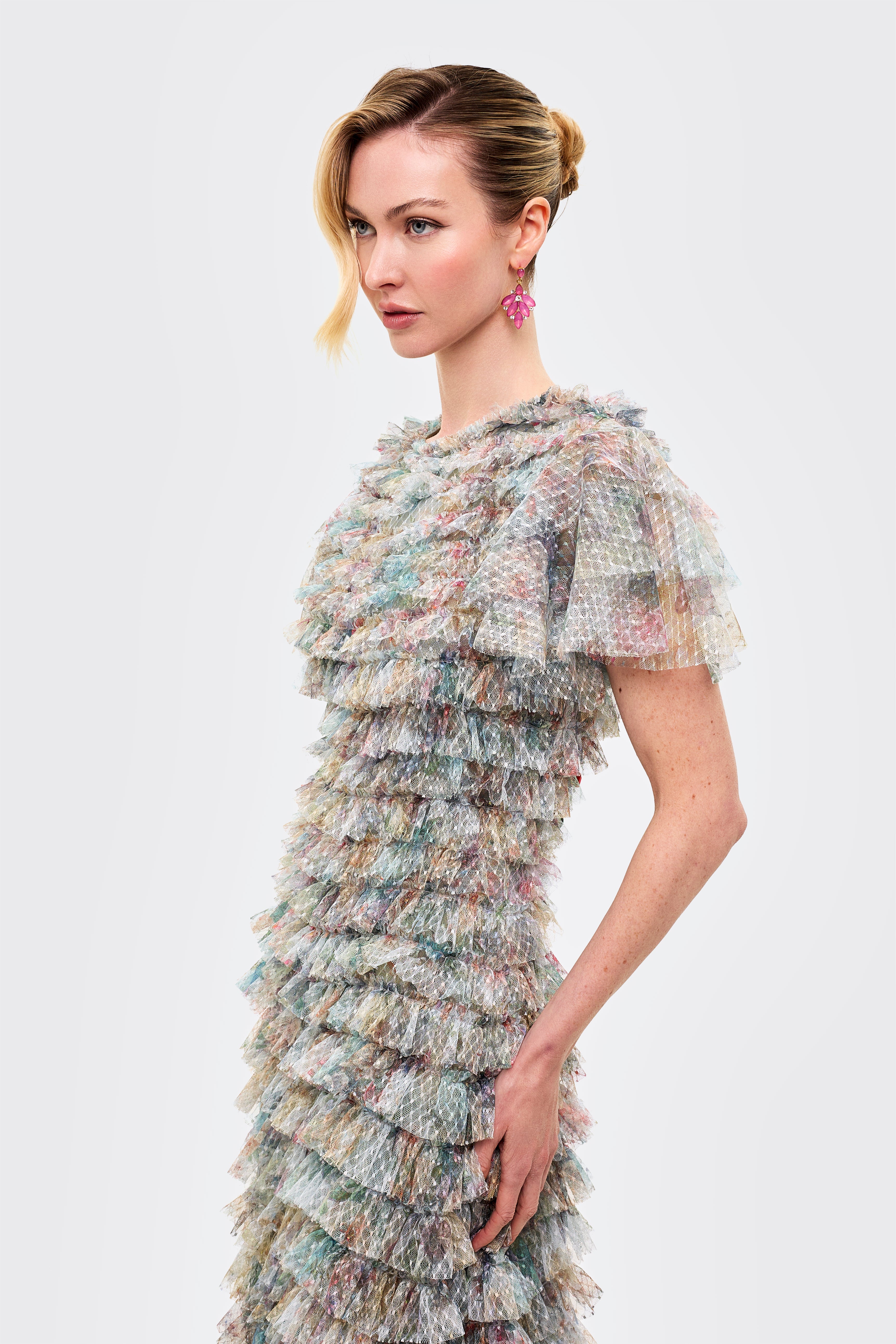 Elodie Ruffle Maxi Dress | BTZ260215