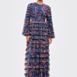 Rose Modest Ruffle Maxi Dress | MTZ260215