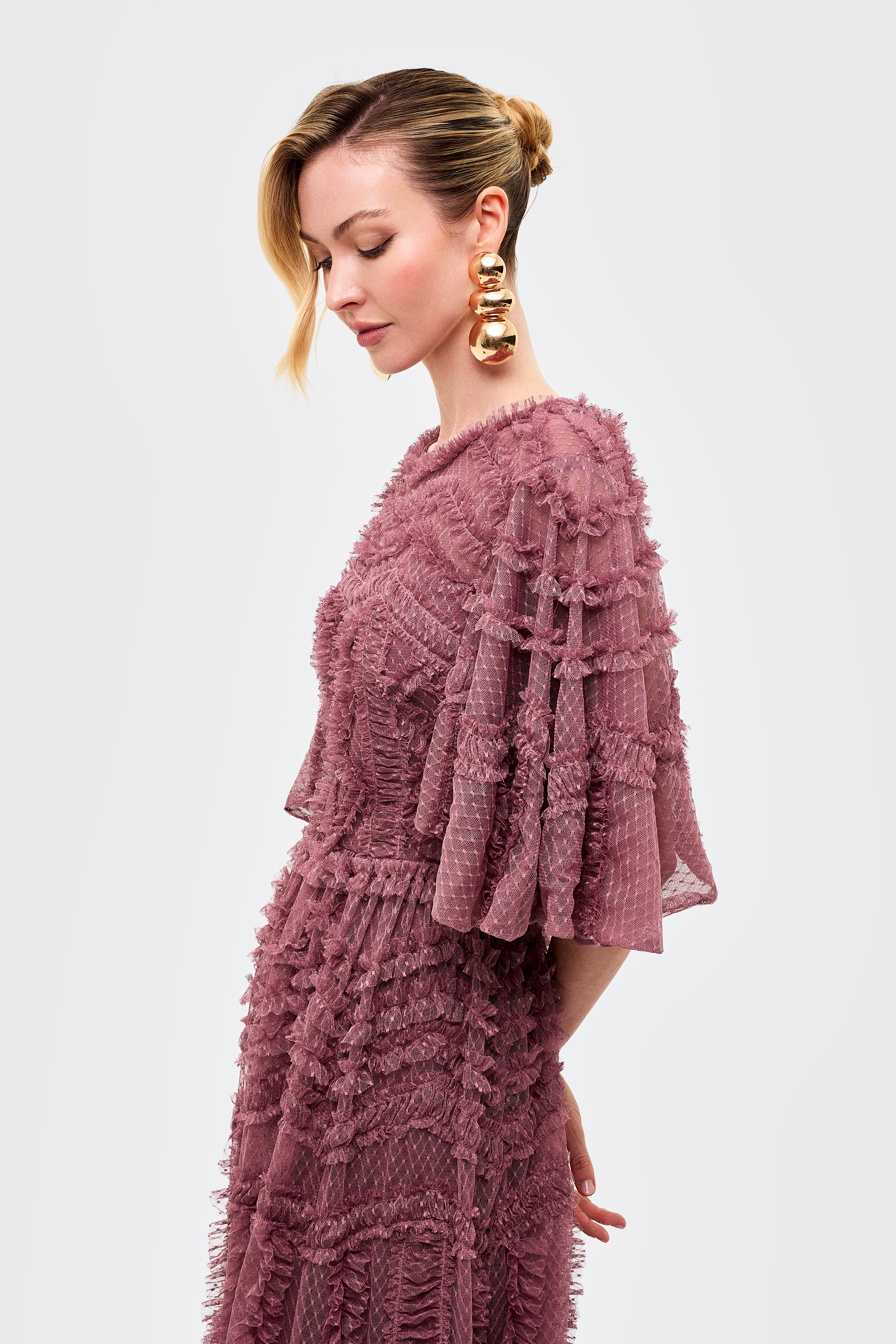 Isla Ruffle Maxi Dress | BTZ260104