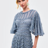 Julia Ruffle Maxi Dress | BTZ260103