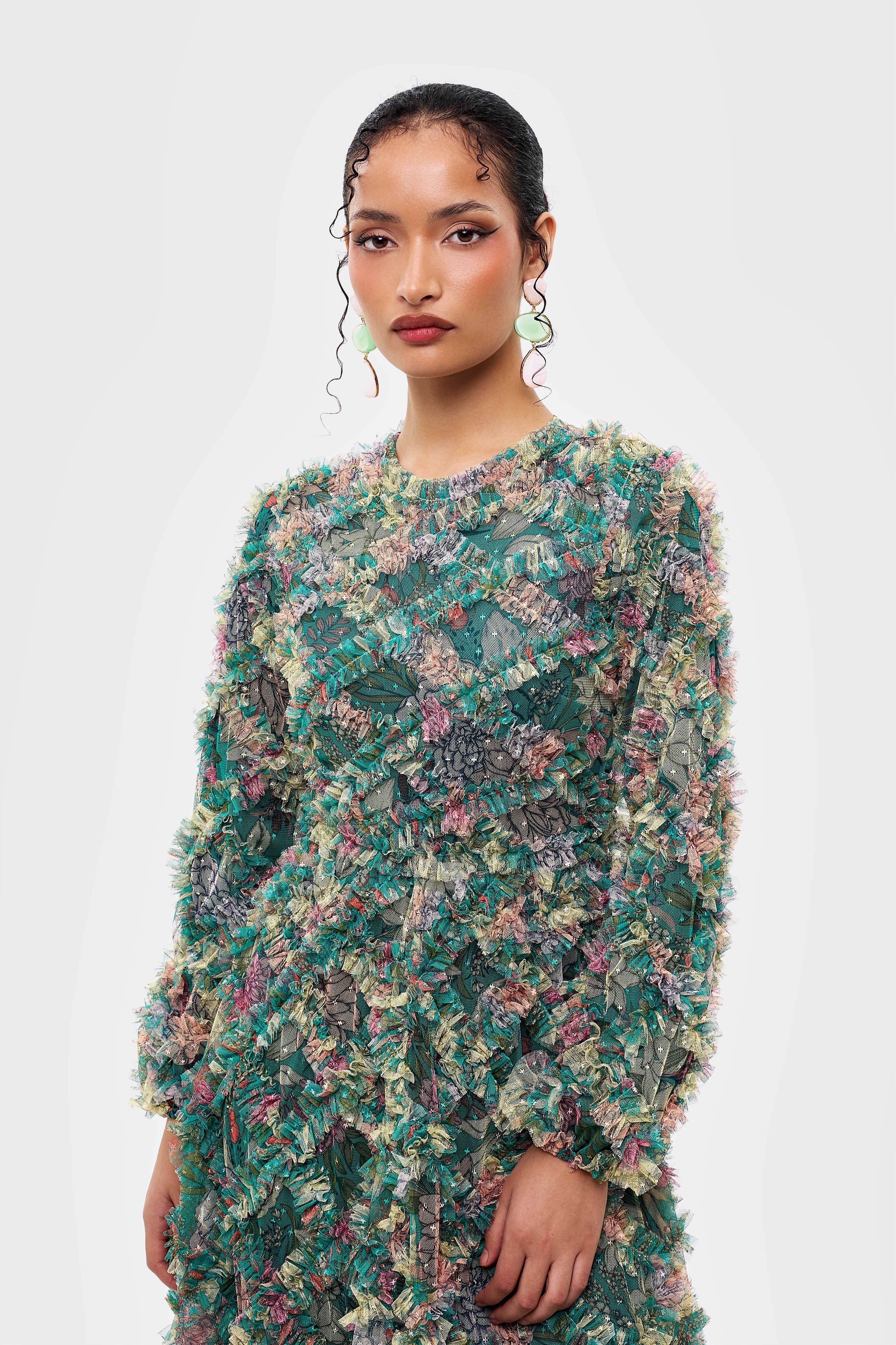 Maia Modest Ruffle Maxi Dress | MTZ260217