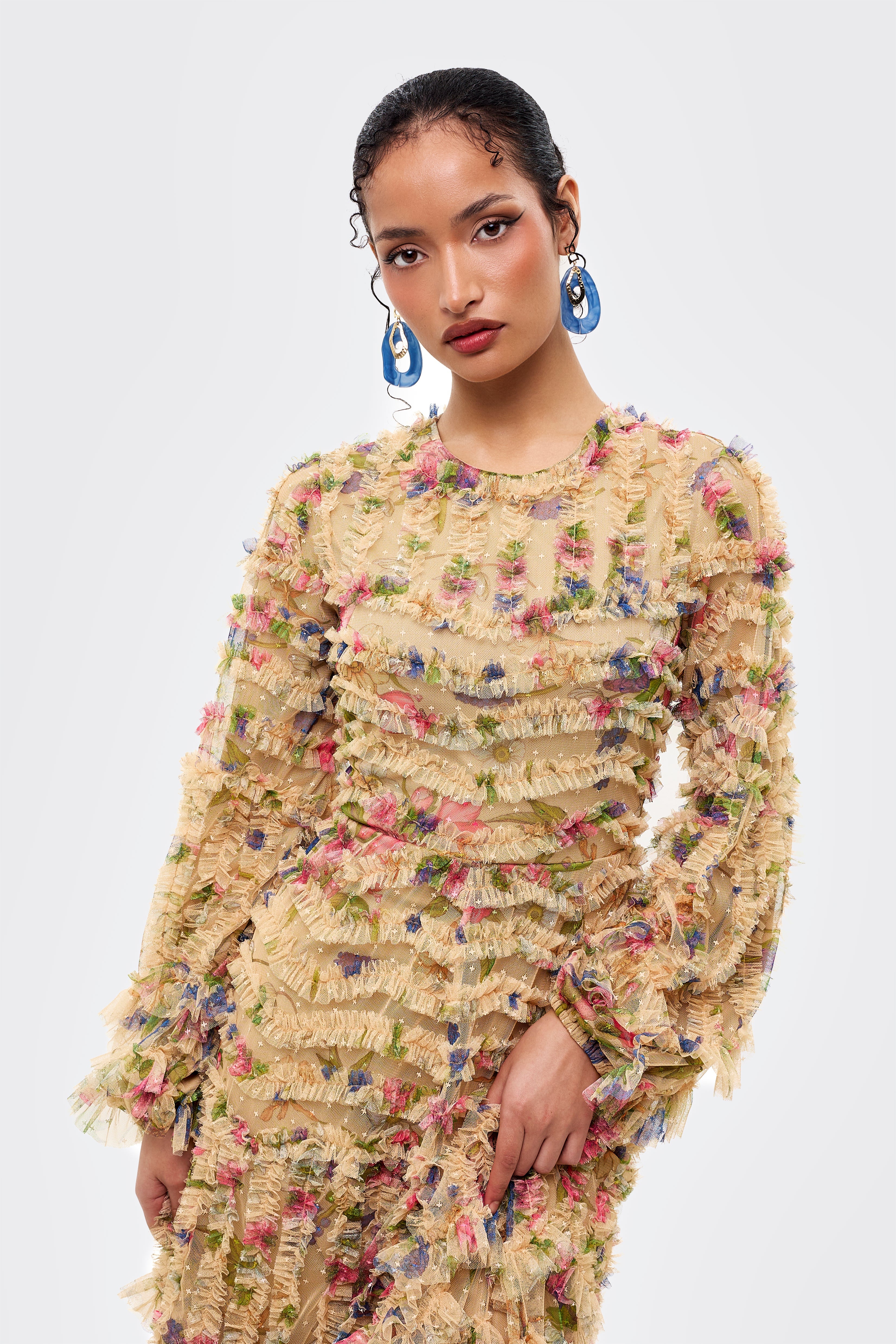 Zofie Modest Ruffle Maxi Dress | MTZ260216