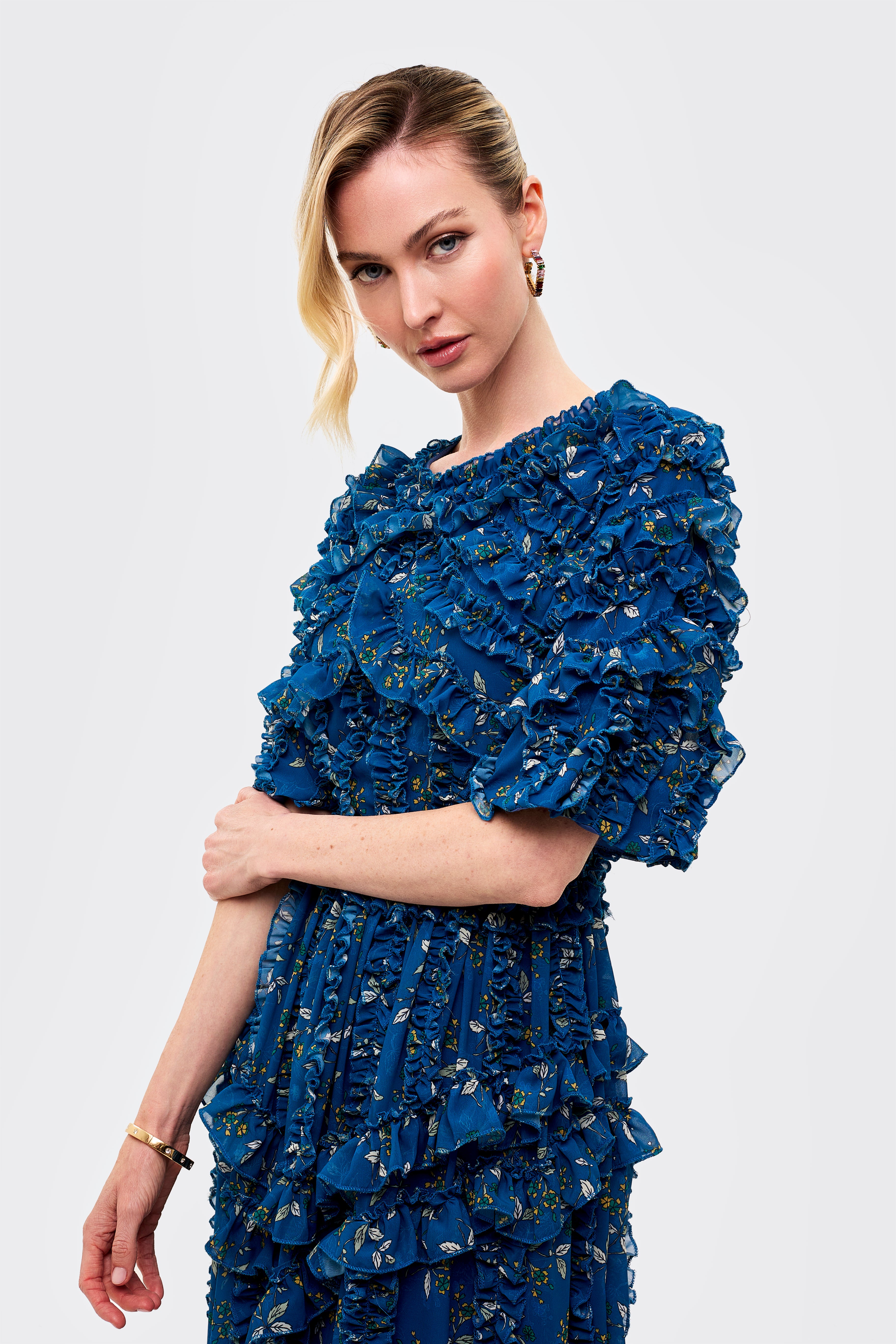 Lilly Ruffle Maxi Dress | BTZ260208