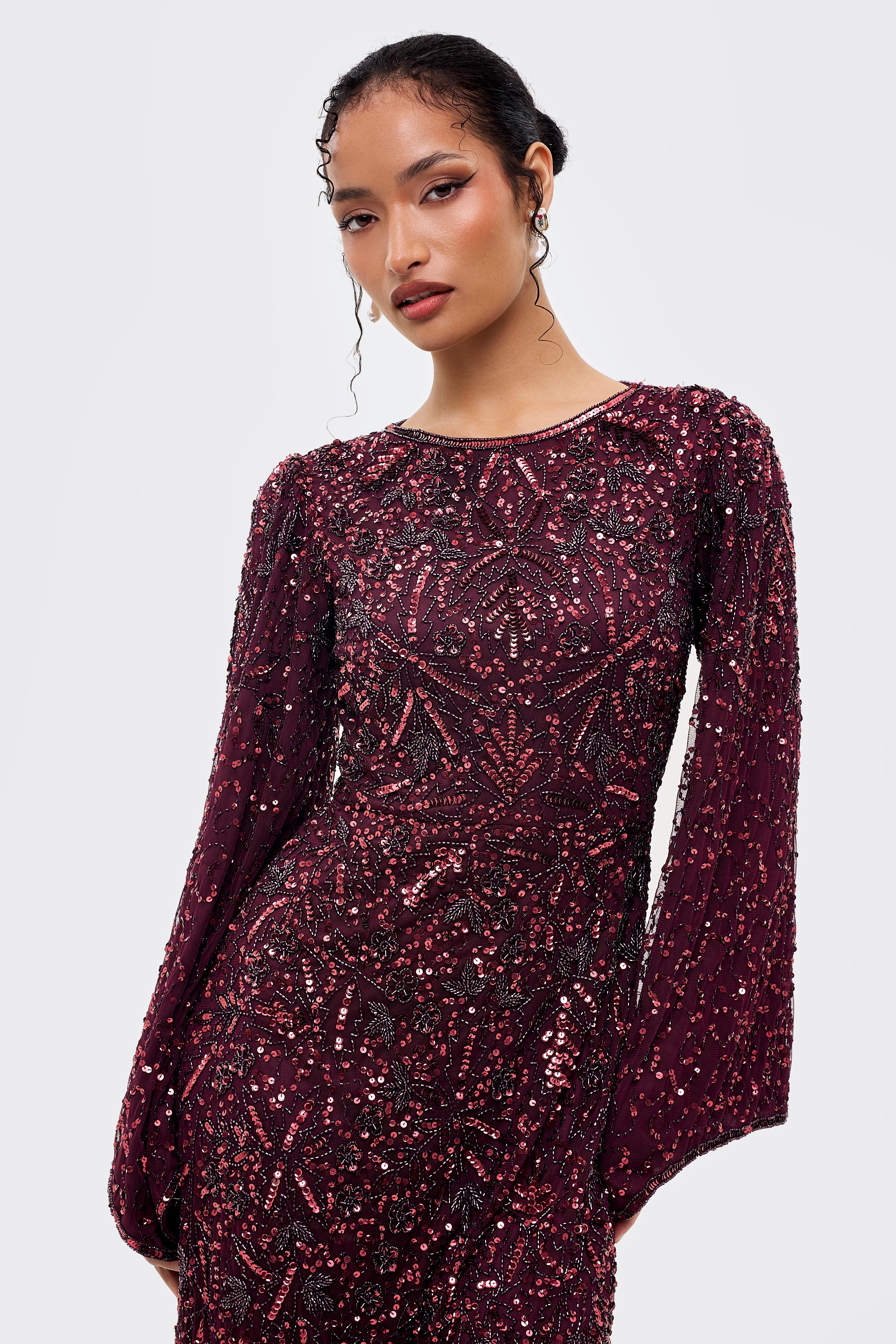 Riham Modest Sequin Maxi Dress | MTZ260311