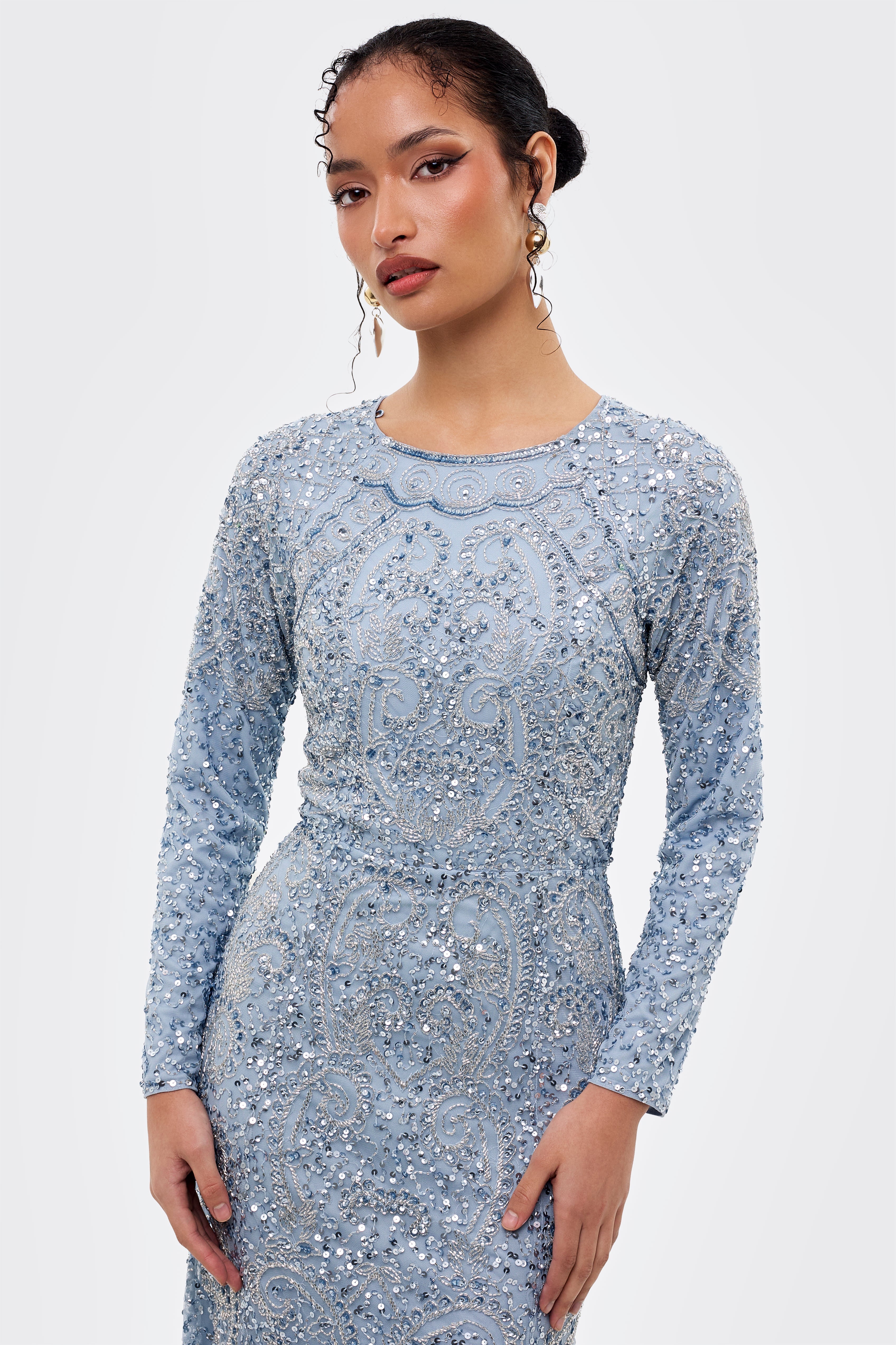 Sihem Modest Sequin Maxi Dress | MTZ260111