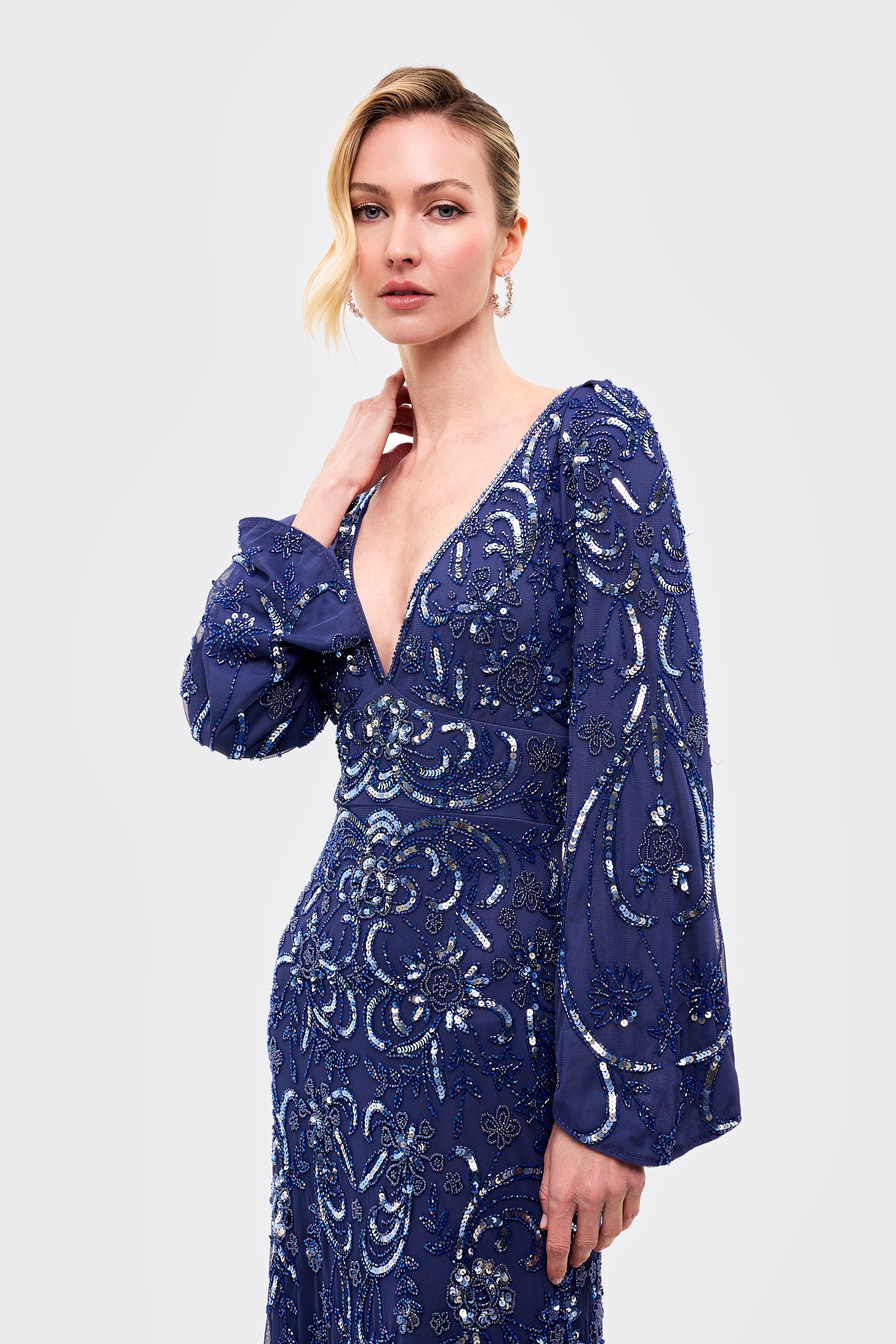 Nivine Sequin Maxi Dress | BTZ260102