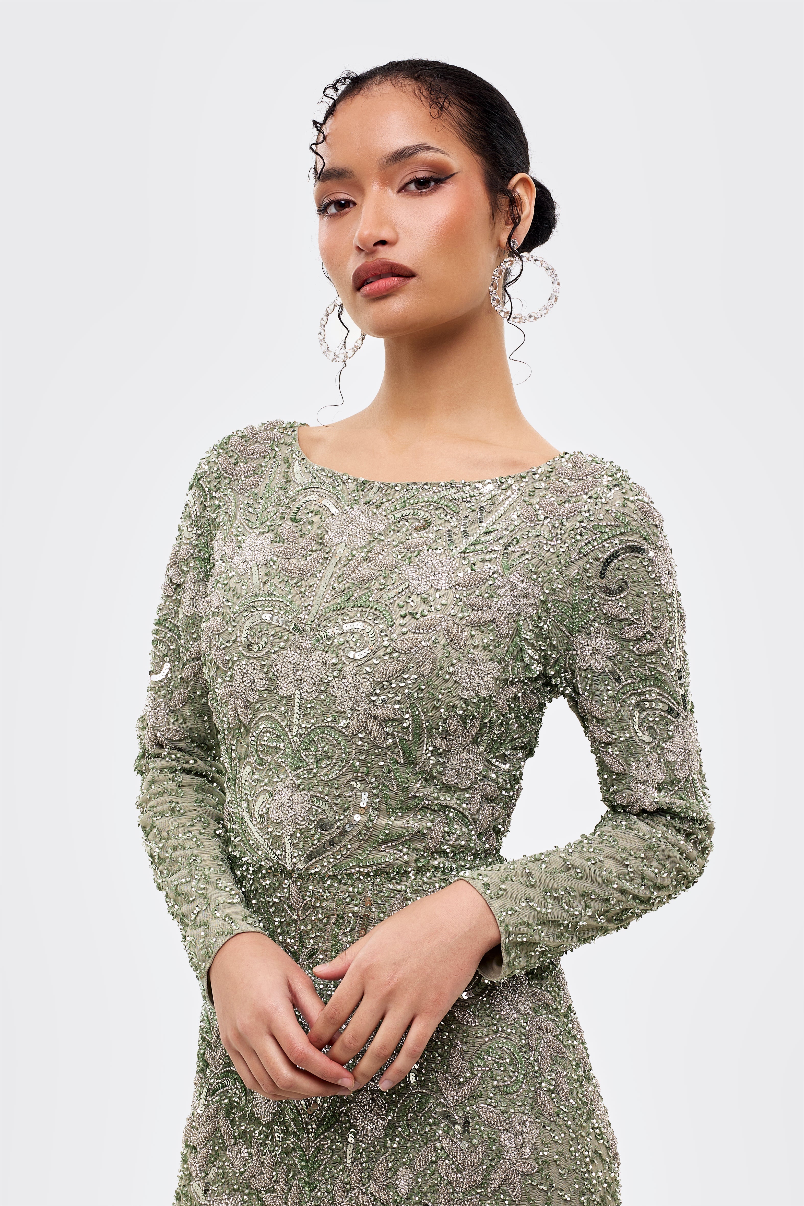 Meyem Modest Sequin Maxi Dress | MTZ260112