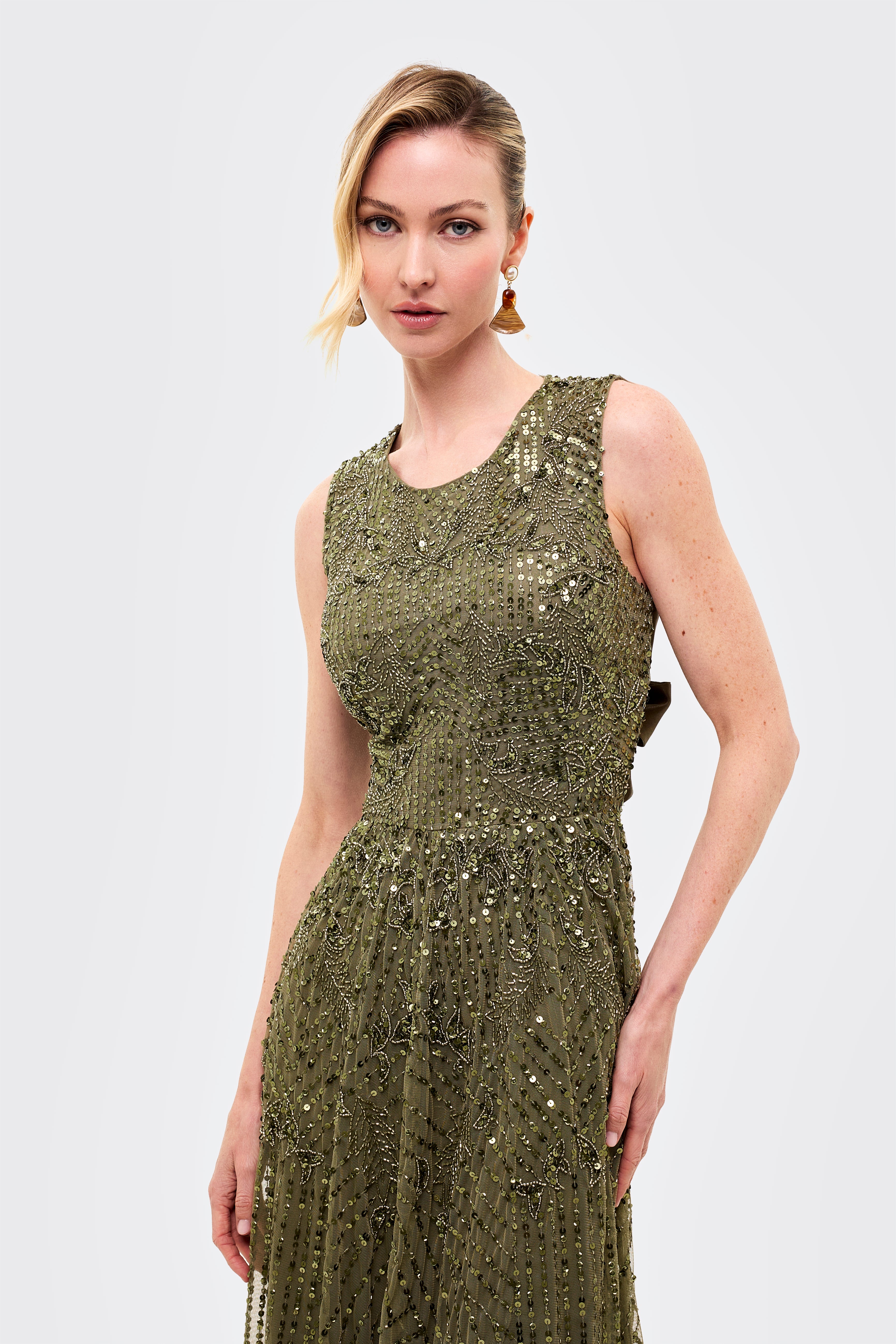 Kally Embellished Sequin Maxi Dress | BTZ260108