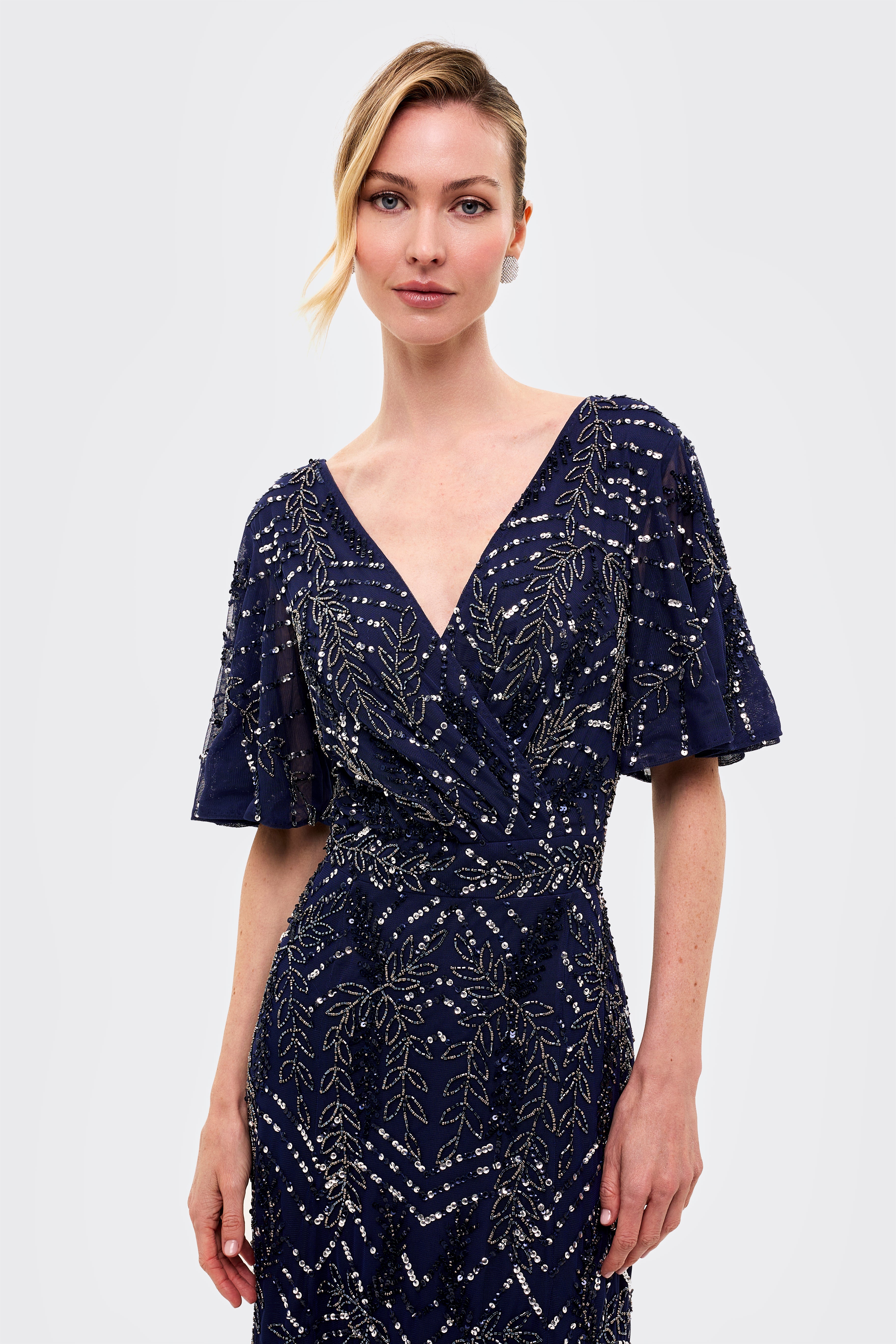 Kim Embellished Sequin Midi Dress | BTZ260110
