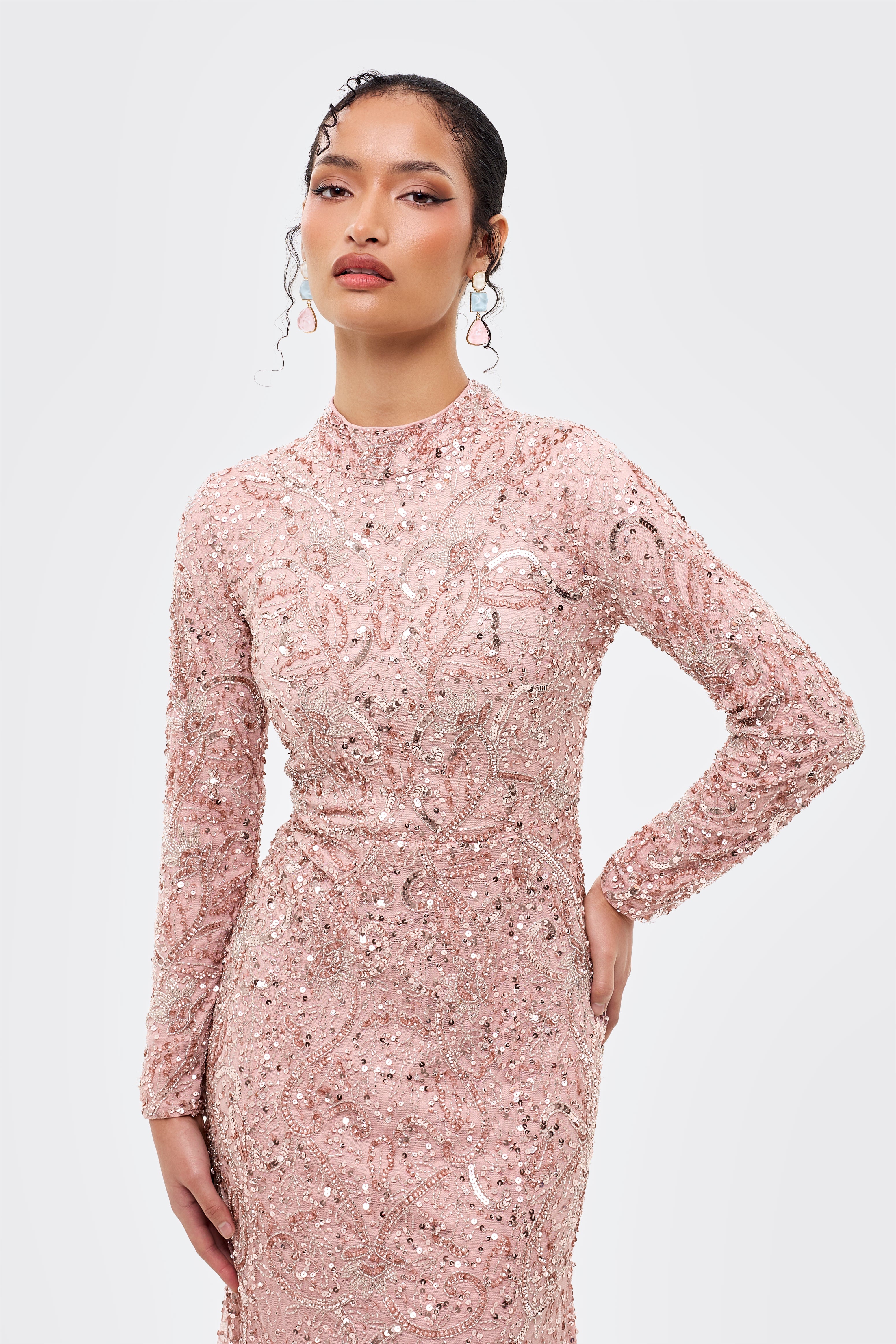 Layla Modest Sequin Maxi Dress | MTZ260309