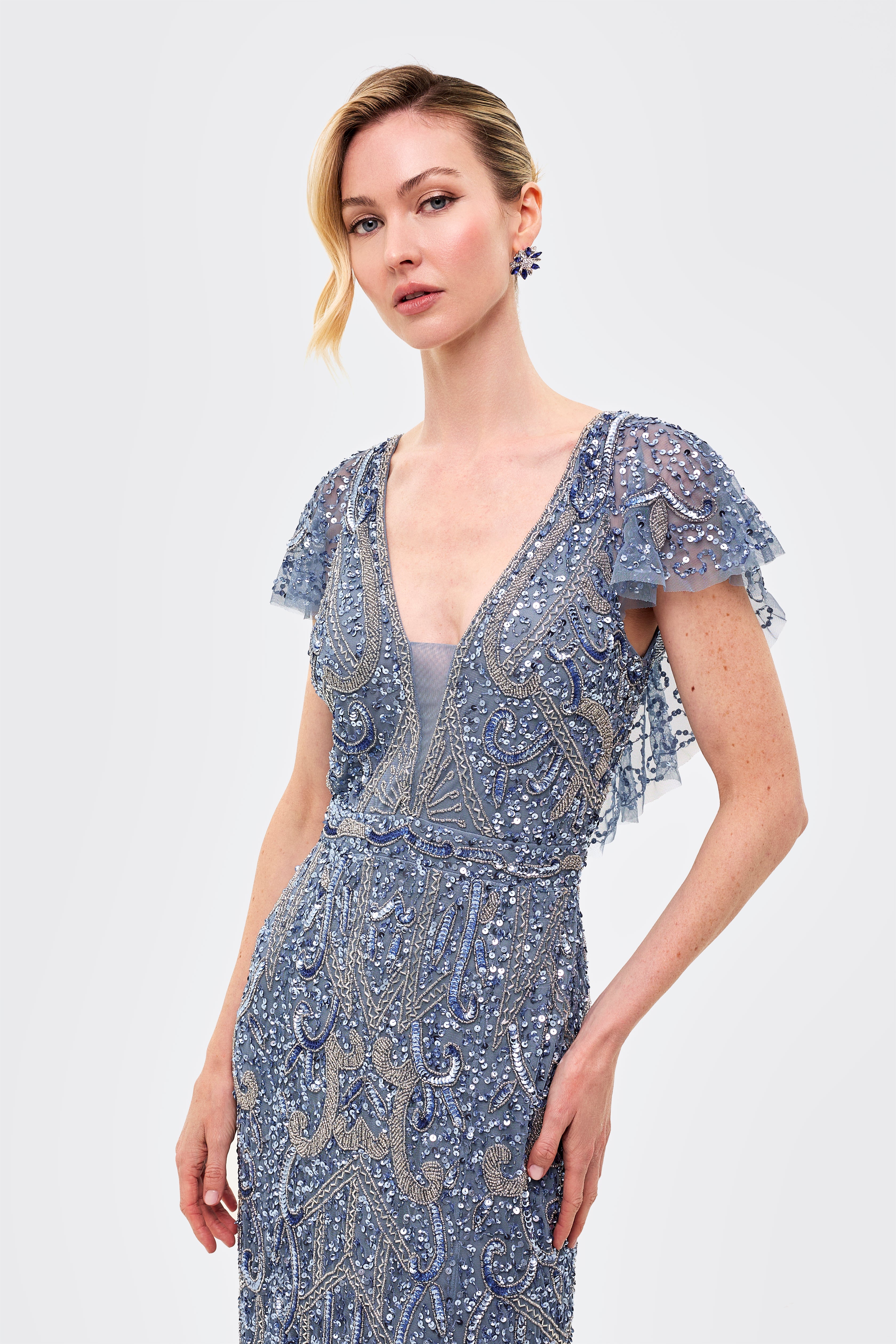 Mabel Embellished Sequin Maxi Dress | BTZ260904