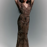 Daisy Embellished Sequin Maxi Dress | BTZ260901