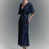Kim Embellished Sequin Midi Dress | BTZ260110