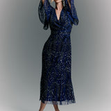 Kim Embellished Sequin Midi Dress | BTZ260110