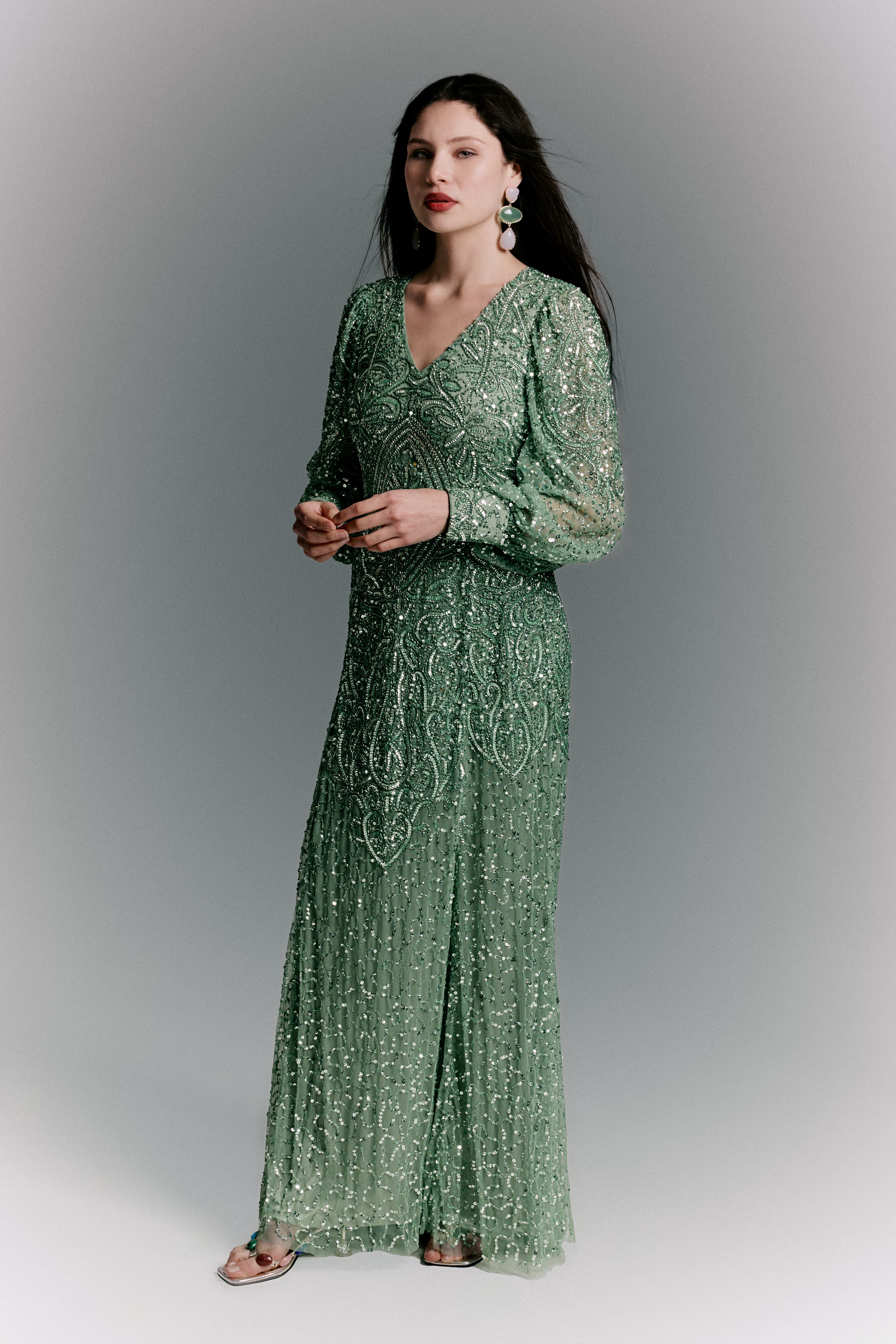 beauut sequin dress Salene Ruffle Maxi Dress Feminine & Chic Style Beauut