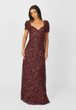 BONNIE EMBELLISHED SEQUIN MAXI DRESS FRONT 3