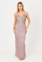 CLODIA EMBELLISHED SEQUINS MAXI DRESS | BQ240303