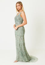 CORAS EBELLISHED SEQUINS MAXI DRESS |