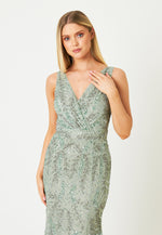 CORAS EBELLISHED SEQUINS MAXI DRESS |