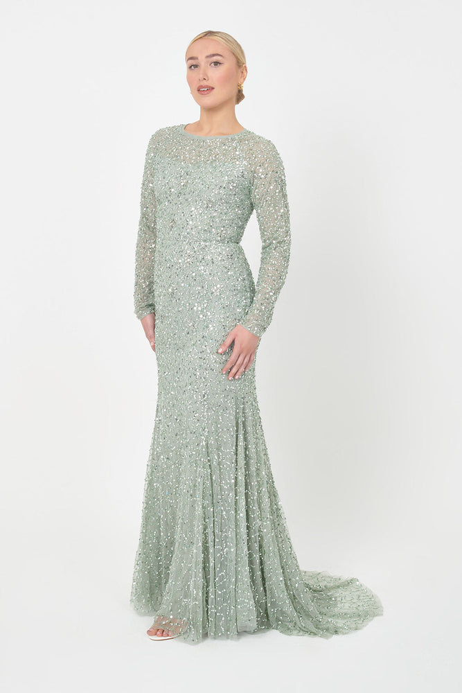 
                  
                    AFEERA MODEST EMBELLISHED SEQUIN DRESS | M220824
                  
                