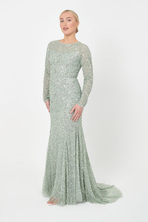 
                  
                    AFEERA MODEST EMBELLISHED SEQUIN DRESS | M220824
                  
                