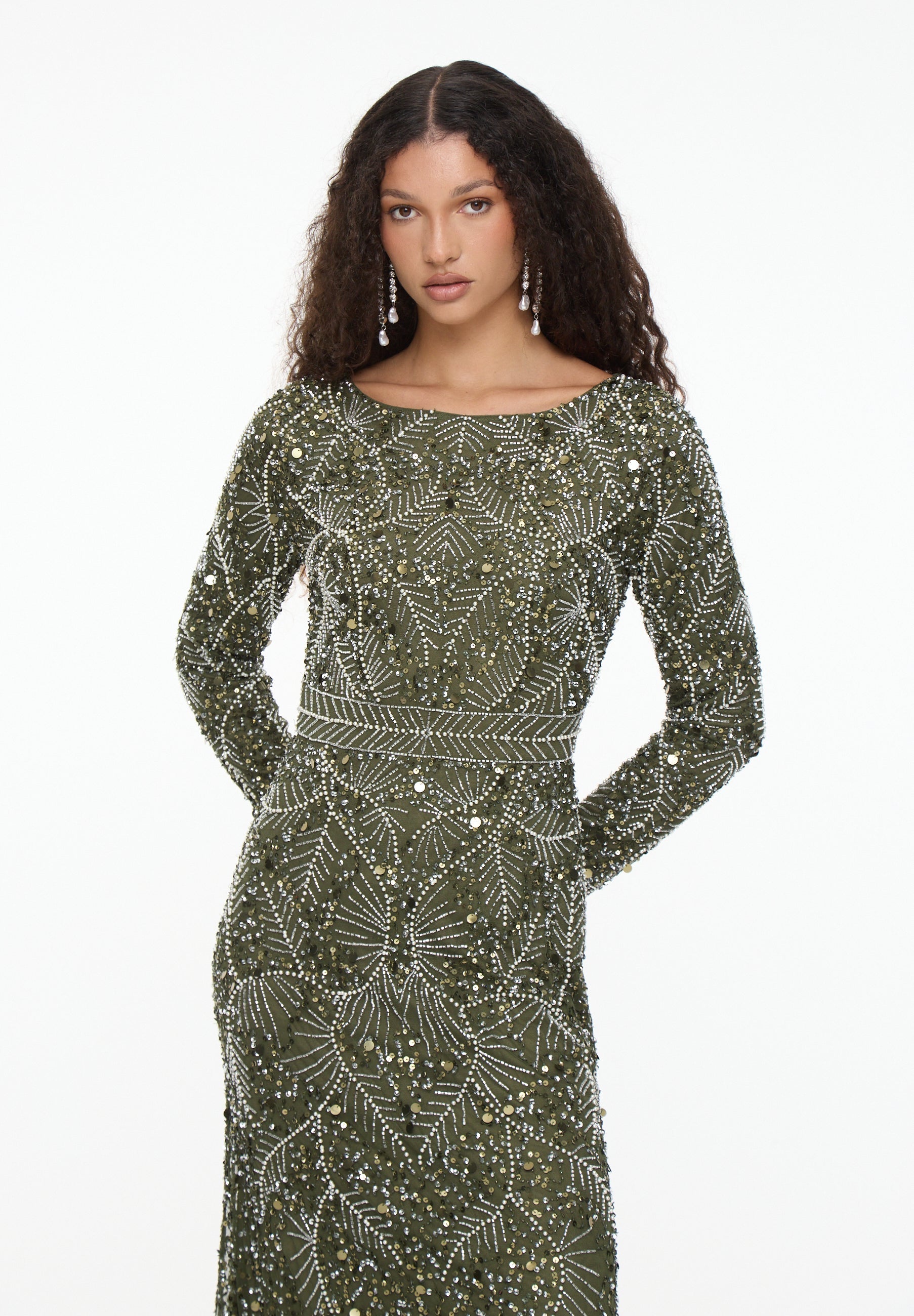 Wayan Embellished Sequin Maxi Dress | MTZ260902