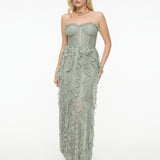 Janel Lace Frill Maxi Dress | BTZ25417