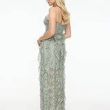 Janel Lace Frill Maxi Dress | BTZ25417