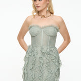 Janel Lace Frill Maxi Dress | BTZ25417