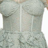 Janel Lace Frill Maxi Dress | BTZ25417