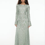 Huda Modest Embellished Sequin Maxi Dress | MTZ250810