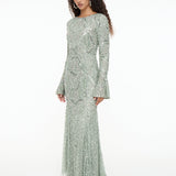 Huda Modest Embellished Sequin Maxi Dress | MTZ250810