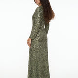Derya Embellished Sequin Maxi Dress | MTZ250811