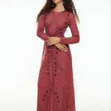 Reina Embellished Sequin Maxi Dress | MTZ250802