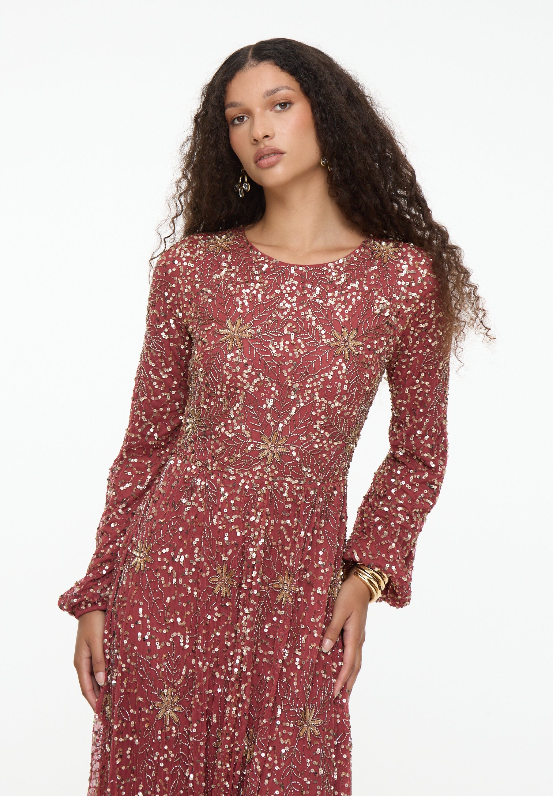 Luna Modest Sequin Maxi Dress | MTZ260905