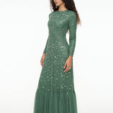 Olga Embellished Sequin Maxi Dress | MTZ250809
