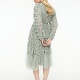 Merlyn Tulle Mesh Midi Dress | BTZ260102