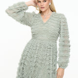 Merlyn Tulle Mesh Midi Dress | BTZ260102