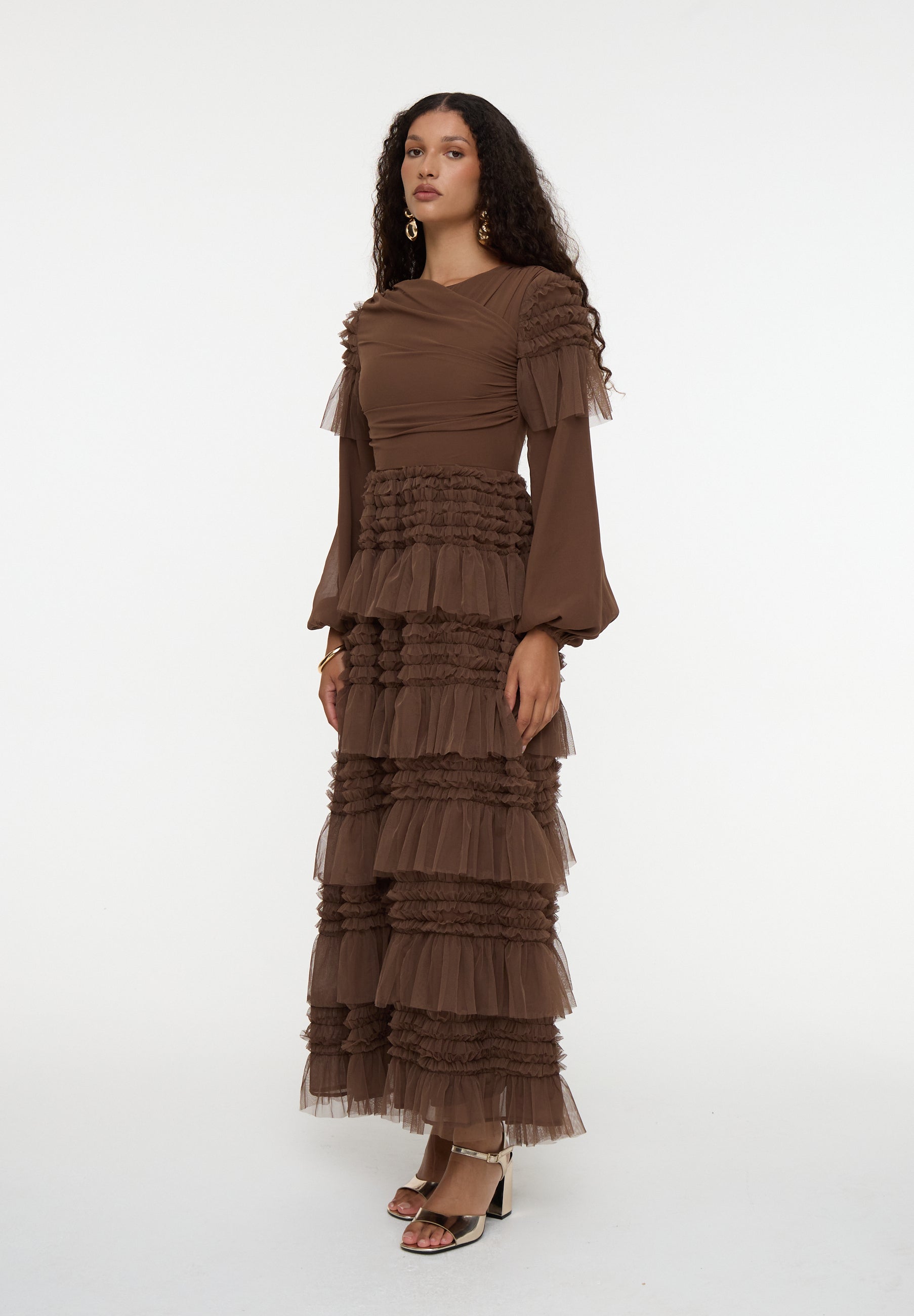 Naia Modest Chiffon Maxi Dress | MTZ250122