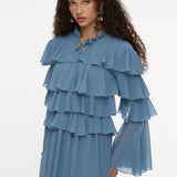 Noora Modest Ruffle Maxi Dress | MTZ250125