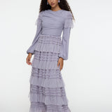 Luna Modest Ruffle Maxi Dress | MTZ250121