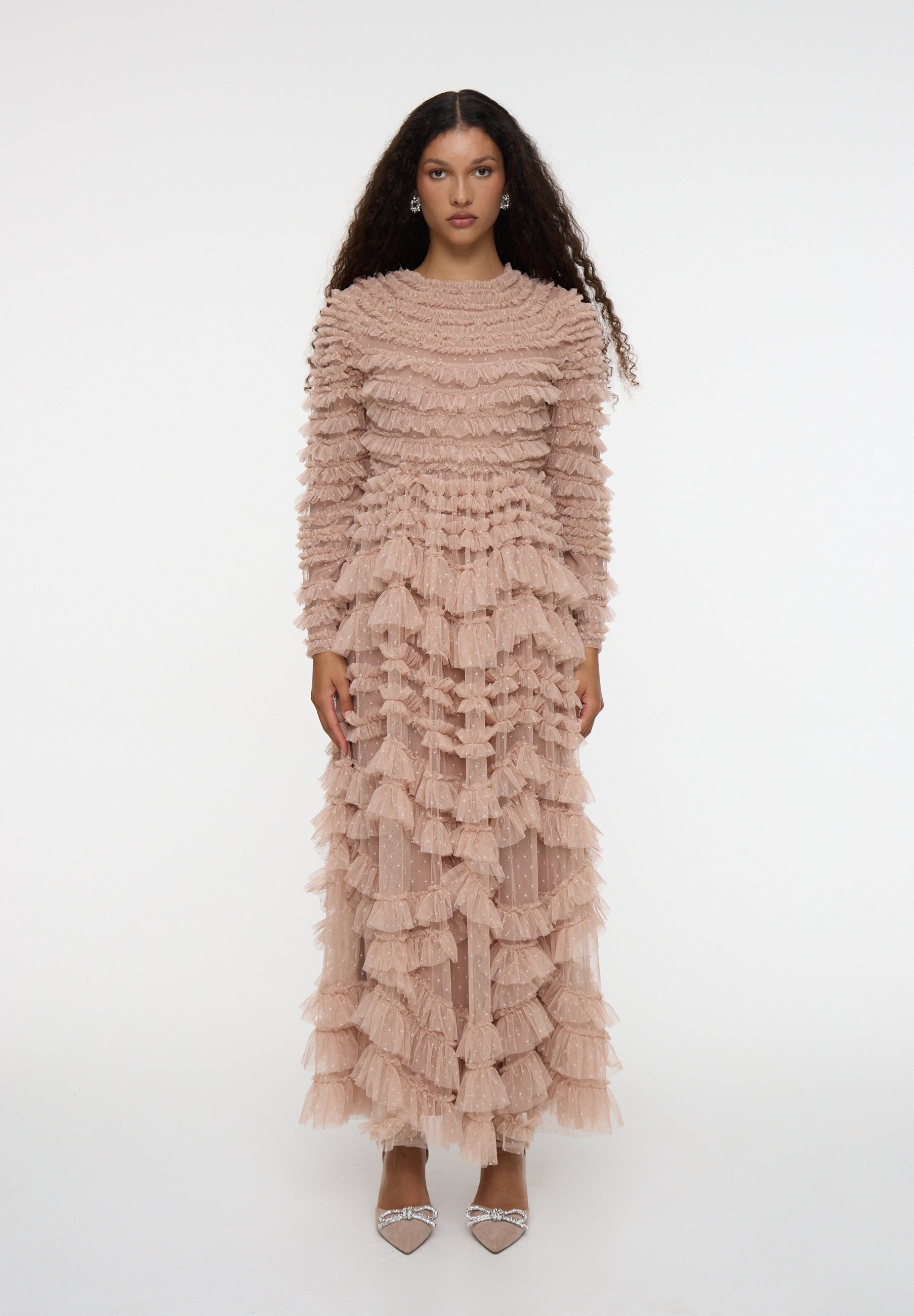 Ava Modest Ruffle Maxi Dress | MTZ250113