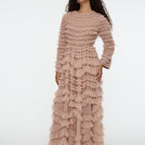 Ava Modest Ruffle Maxi Dress | MTZ250113