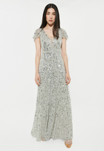 KEVA EMBELLISHED SEQUINS MAXI DRESS