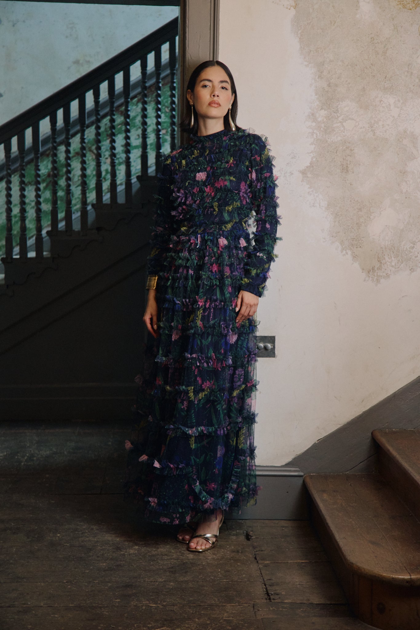 Leni Modest Ruffle Maxi Dress