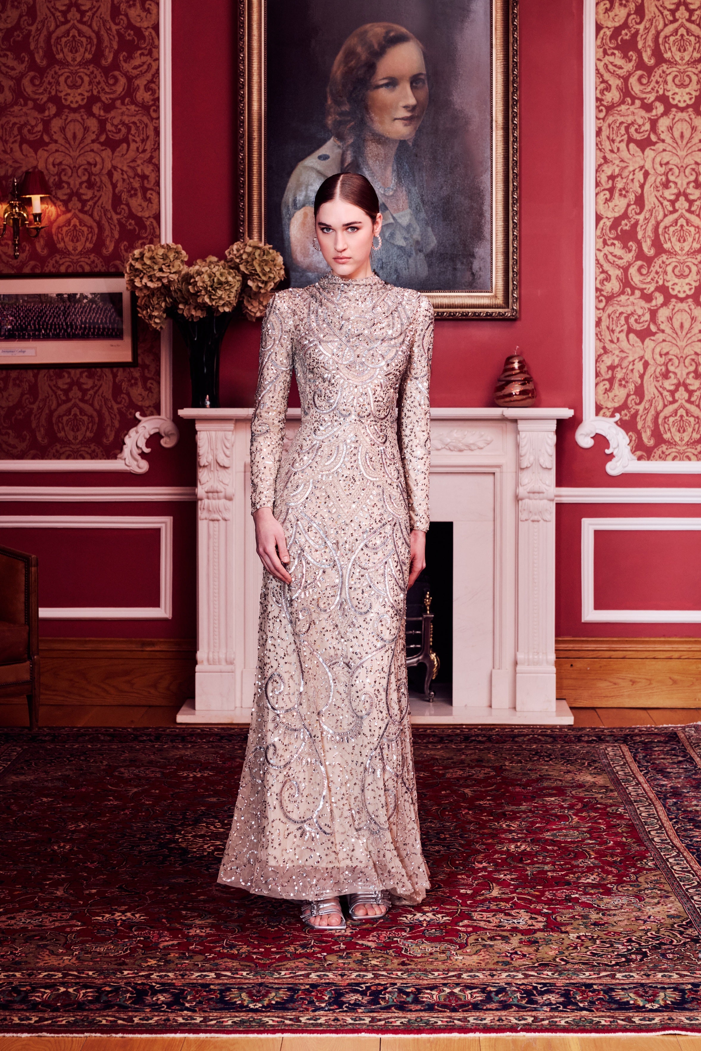 the most elegant sequin maxi dress The Most Elegant Sequin Maxi Dress - White