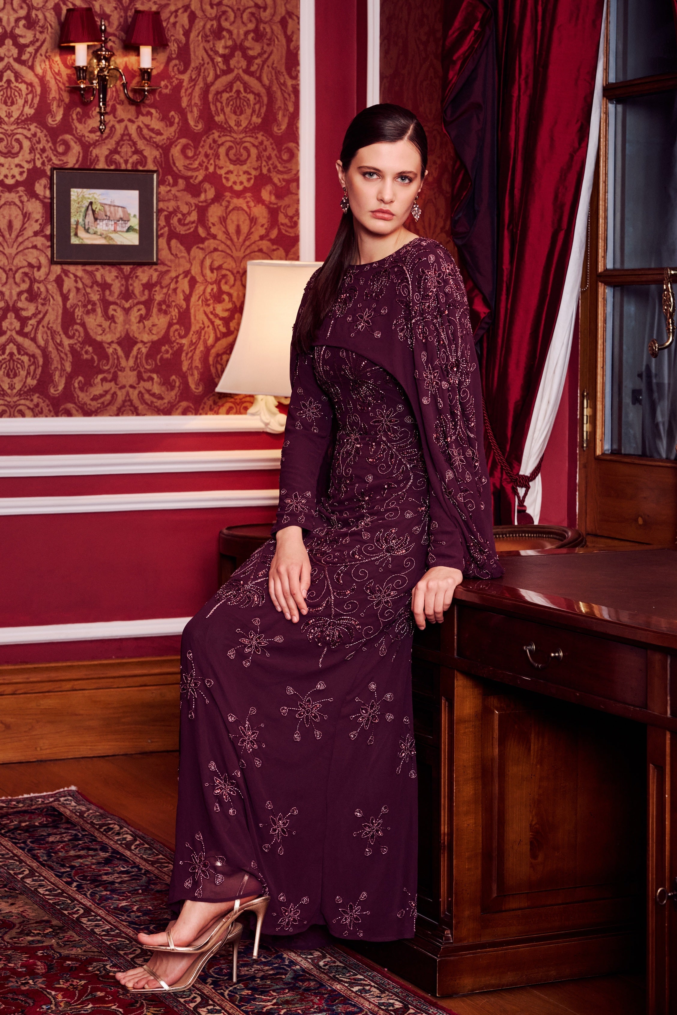 Anat Modest Sequin Maxi Dress