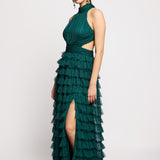 Jane Ruffle Maxi Dress | BTZ260107