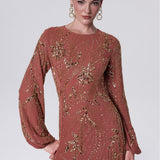 Lamis Modest Sequin Maxi Dress | MTZ260114