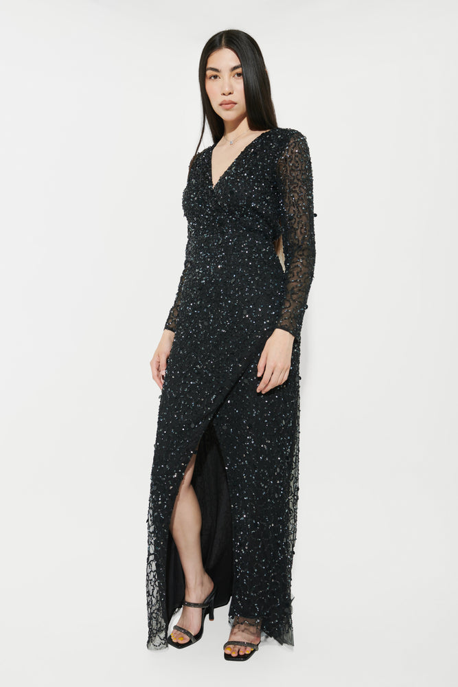 
                  
                    EMILY EMBELLISHED SEQUIN MAXI DRESS | Z240805
                  
                